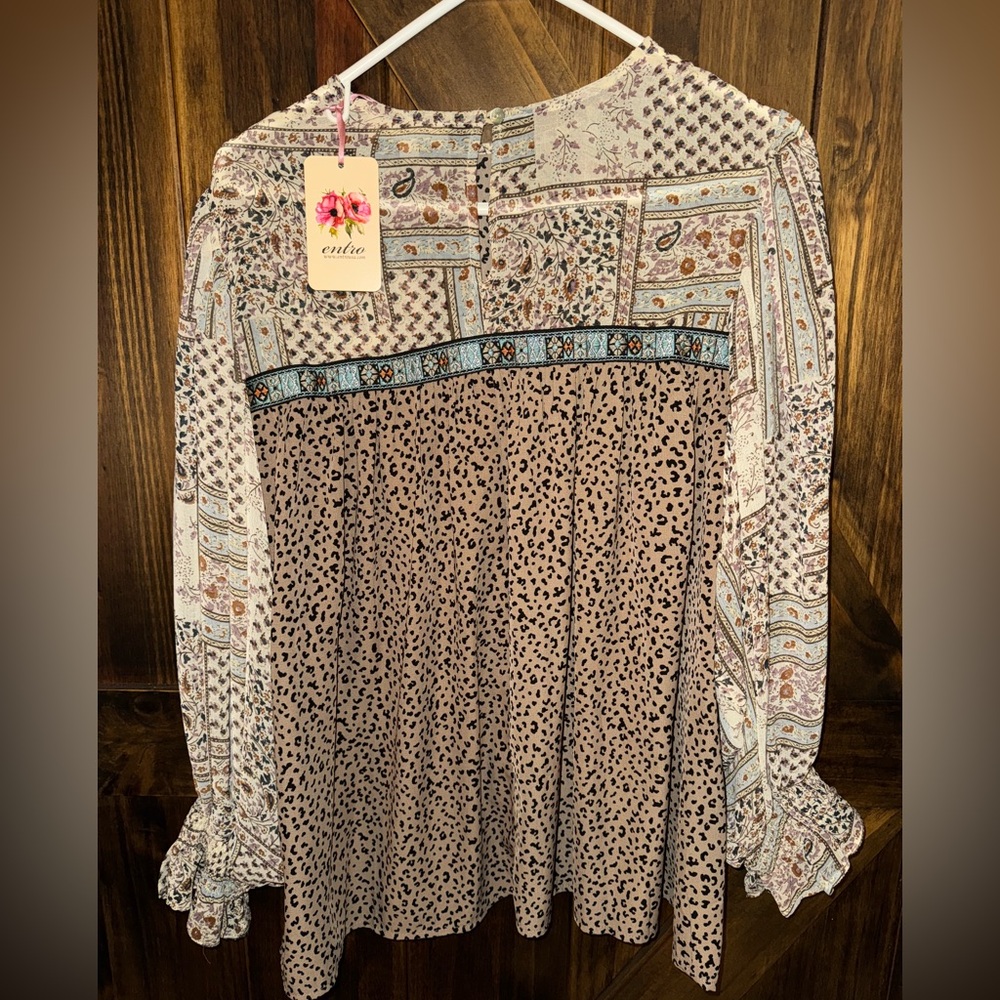 Entro Multicolor Patterned Blouse - Picture 2 of 2